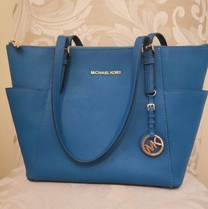 Teal Michael Kors tote